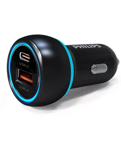 Philips รุ่น PD38W Car Charger Dual Port ที่ชาร์จในรถยนต์ – สี Black