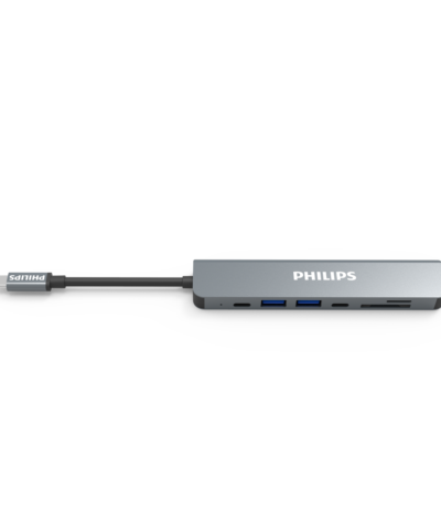 Alternative view of Philips 7in1 Hub C to HDMI - Silver