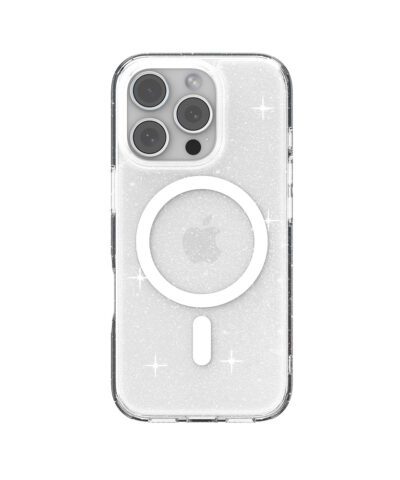 JTLEGEND Casing for iPhone 16 Pro (6.3 inch) Glitter Mag Hybrid Cushion Case - Crystal