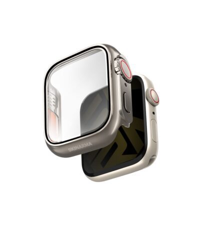 Skinarma Casing for Apple Watch 45MM (Series 8/7) Gado Pro with digital crown button- Titanium