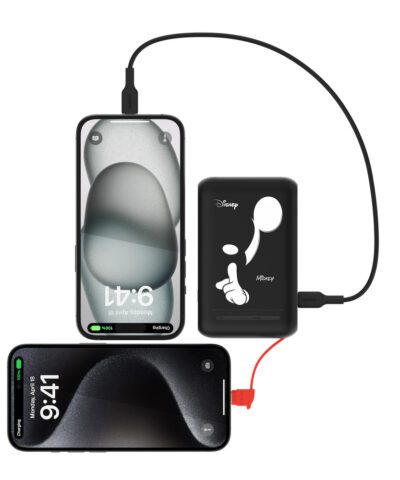 Alternative view of Power Bank BELKIN 10,000Mah BPB021QCBW-DY พร้อมสายUSB-C/สีดำขาว/ArtMickey