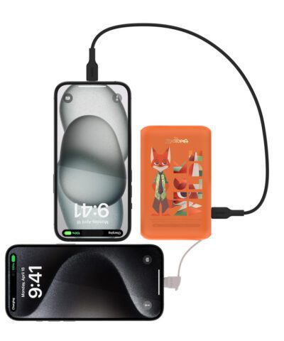 Alternative view of Power Bank BELKIN 10,000Mah BPB021QCOG-DY พร้อมสายUSB-C/สีส้ม/ZOOTOPIA