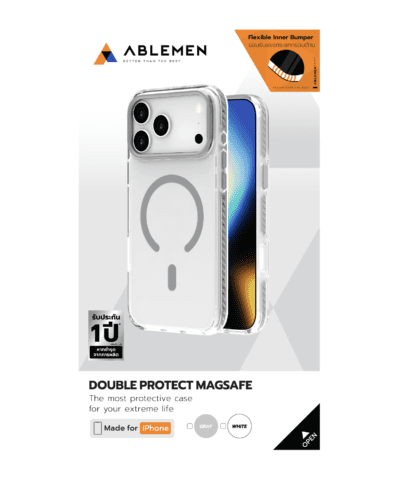 เคส Ablemen Case Double Protect Magsafe Apple iPhone 17 Pro Max Gray