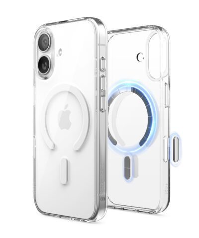 เคส Magnetic Hybrid Case (Camera Control Key Included) for iPhone 17 (6.1 inch) - Clear with White MagSafe