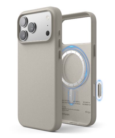 เคส Magnetic Leather case for iPhone 17 Pro Max (6.9 inch) - Light Grey