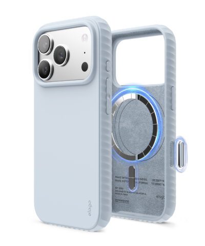 เคส Magnetic Ridge Silicone Case (Camera Control Key Included) iPhone 17 Pro Max (6.9 inch) - Light Blue
