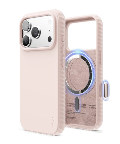 เคส Magnetic Ridge Silicone Case (Camera Control Key Included) iPhone 17 Pro (6.3 inch) - Light Pink