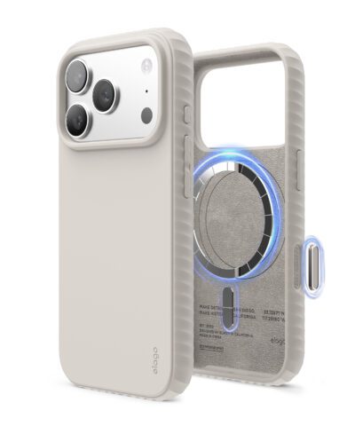 เคส Magnetic Ridge Silicone Case (Camera Control Key Included) iPhone 17 Pro (6.3 inch) - Stone