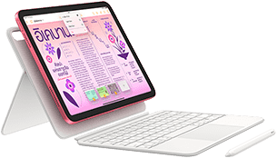 แสดงภาพ iPad, Magic Keyboard Folio และ Apple Pencil