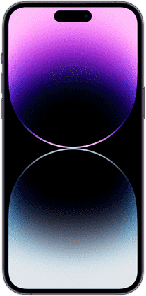 มุมมองด้านหน้าของ iPhone 14 Pro Max ขนาด 6.7 นิ้ว